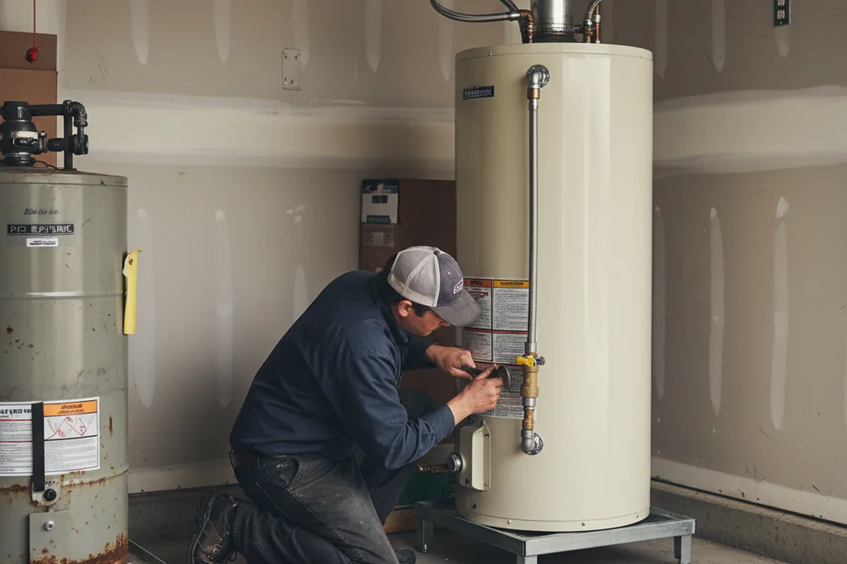 Water heater and shutoff valve replacement in Richmond